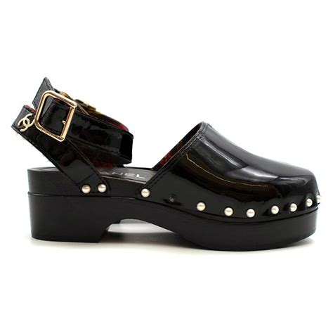 chanel clogs for sale|chanel size 42 black clogs.